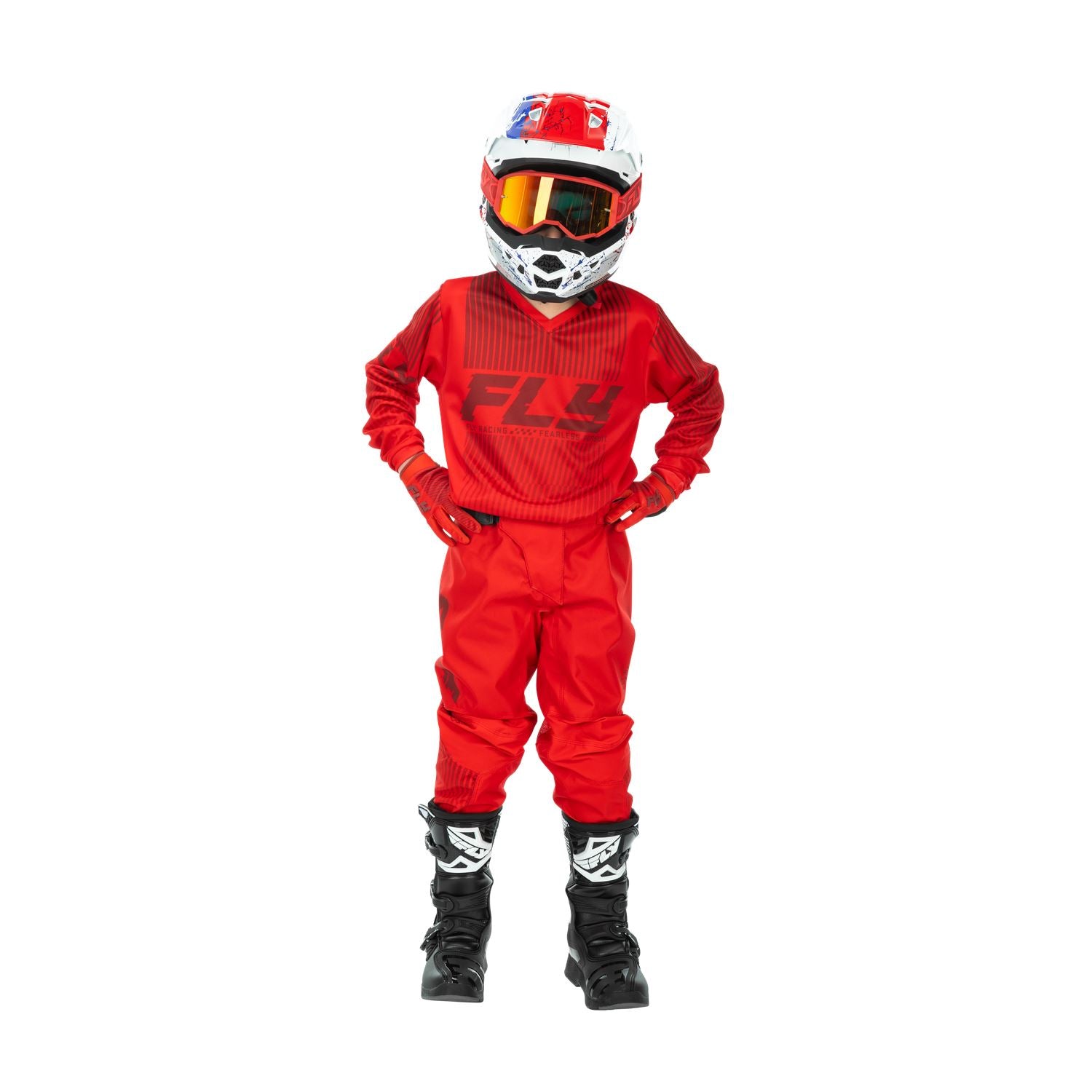 Fly Racing 2026 Motocross Combo Kit F-16 Youth Red